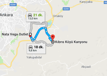 kıbrısköy kanyon harita